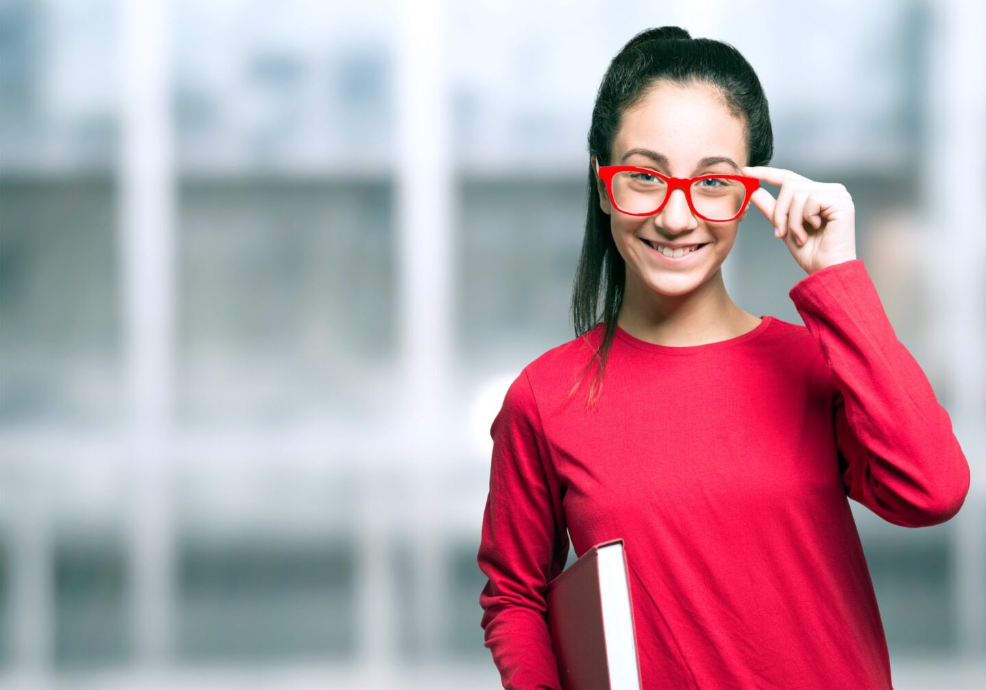 Smiling IGCSE Biology student