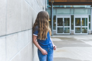 student outside school